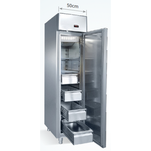 Dulap frigorific inox cu o usa si sase sertare