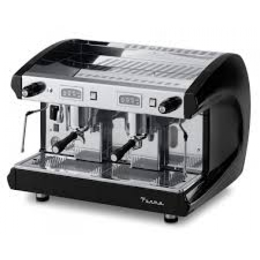 Aparat pentru cafea espresso electronic cu doua grupuri cu dozare volumetrica a cafelei