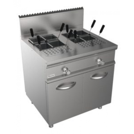 Fierbator paste pe gaz cu doua cuve 