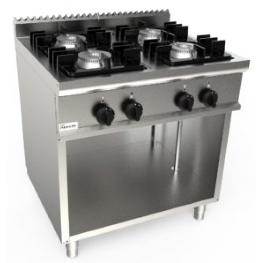 Masina de gatit cu 4 focuri cu suport neutru deschis