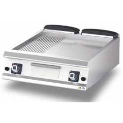 Gratar pe gaz de banc, cu suprafata 1/3 striata si 2/3 neteda 