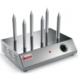 Incalzitor cu sase tepuse pentru paini hot-dog